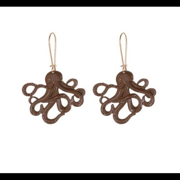 Coffee-Tone Octopus Earrings! 🐙🤎 - Picture 3 of 4